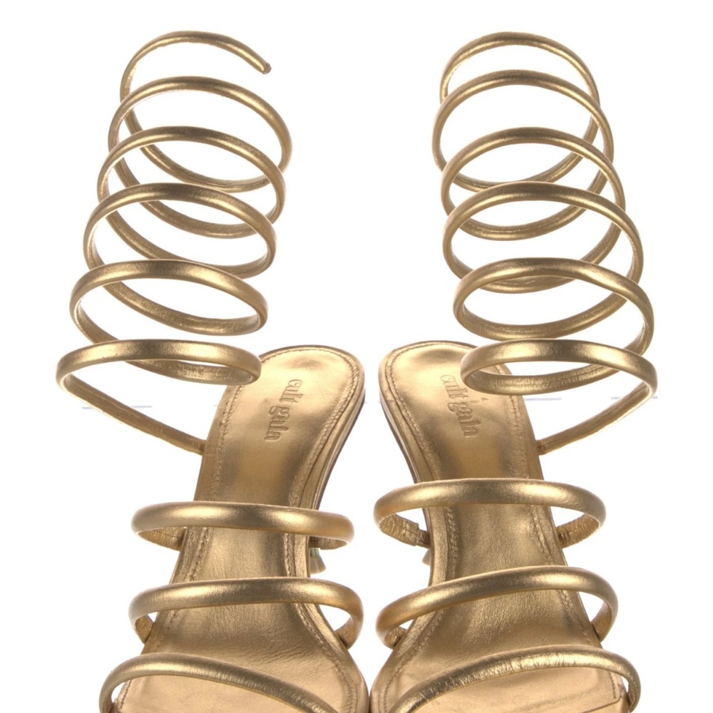 Cult Gaia Gold Spiral Heels